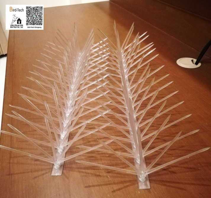 หนามกันนกฐานและกิ่ง Polycarbonate 150 กิ่งต่อเมตร PP001 (ราคาต่อเมตร)