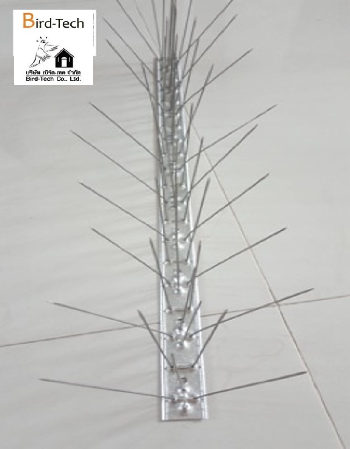 หนามกันนกฐานอลูซิงค์ 120 กิ่งต่อเมตร ASD01 (ราคาต่อเมตร)