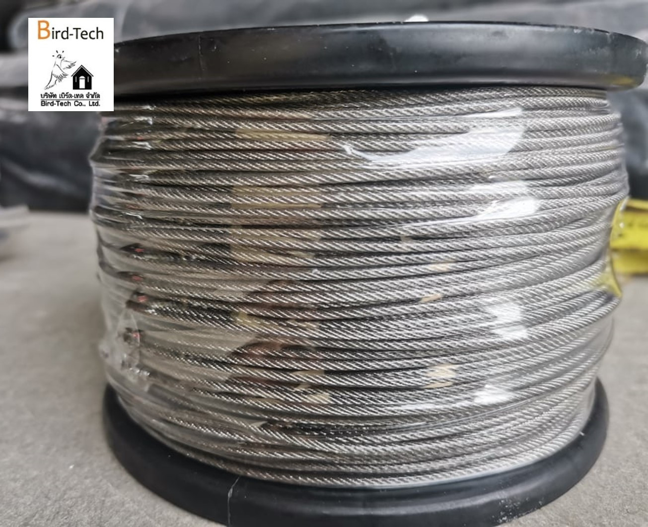 สลิงสแตนเลสหุ้มปลอก PVC ขนาด 2 มม. (สีใส)