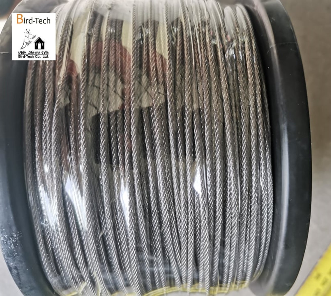 สลิงสแตนเลสหุ้มปลอก PVC ขนาด 2 มม. (สีใส)